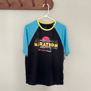 RunDisney marathon weekend 2023 T-Shirt with Blue Sleeve